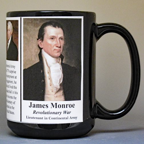 James Monroe Revolutionary War history mug.