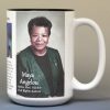 Maya Angelou, author biographical history mug.
