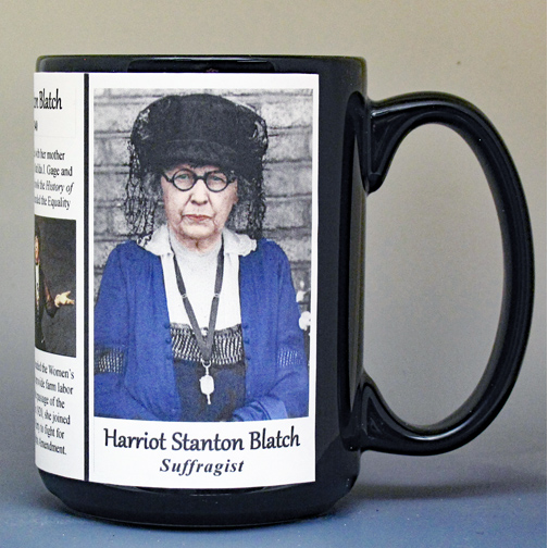 Harriot Stanton Blatch American Suffragette history mug.