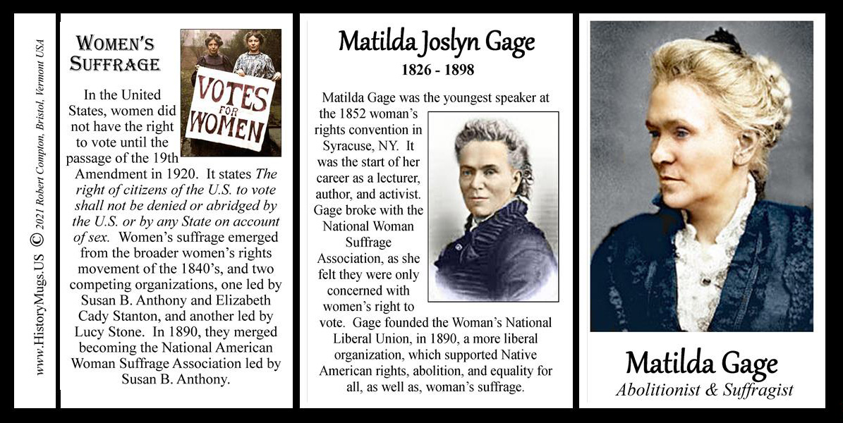 Gage, Matilda Joslyn - Women's Suffrage 