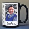 Rosa Parks, Civil Rights biographical history mug.