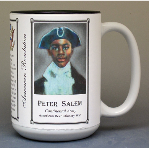 Peter Salem Revolutionary War biographical history mug.