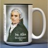 Ira Allen, Revolutionary War biographical history mug.