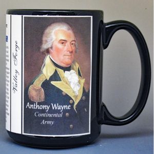 Anthony Wayne, Valley Forge biographical history mug.