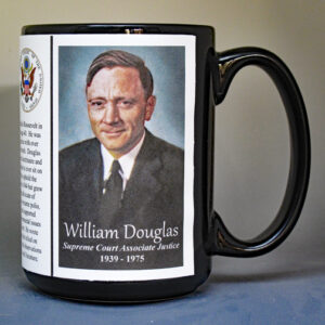 William O. Douglas, US Supreme Court Associate Justice biographical history mug.
