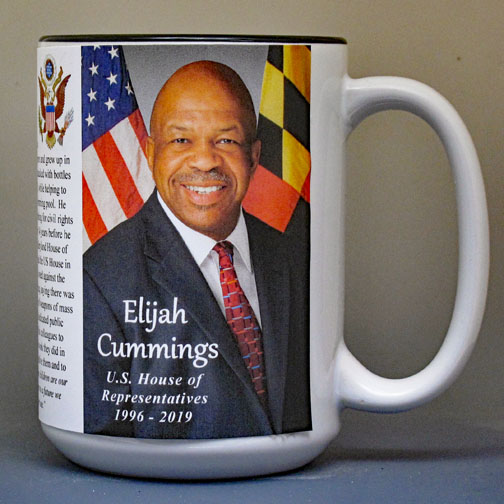 Elijah Cummings, US House of Representatives biographical history mug.