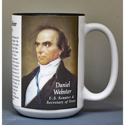 Daniel Webster, US Secretary of State biographical history mug.