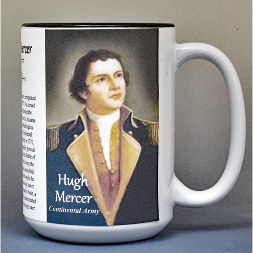 Hugh Mercer, Revolutionary War biographical history mug.