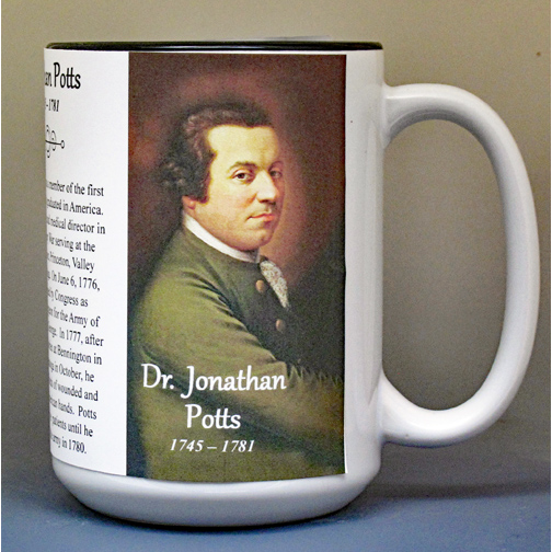 Jonathan Potts, Revolutionary War biographical history mug.