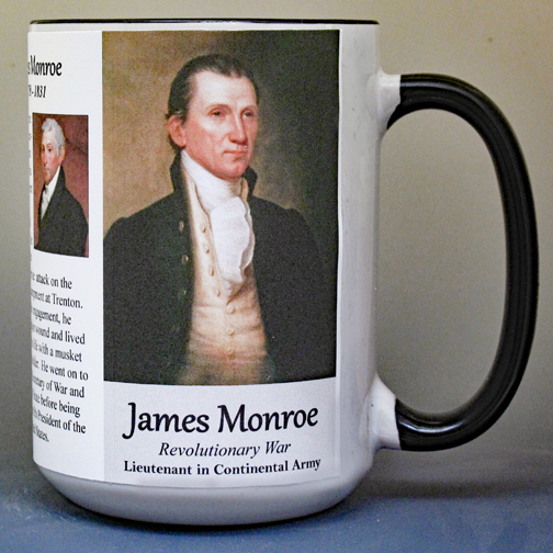 James Monroe, Washington Crossing biographical history mug.