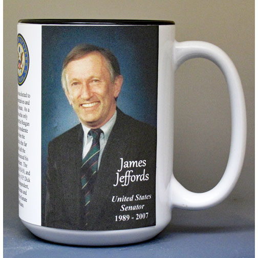 James Jeffords, US Senator biographical history mug.
