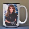 Melania Trump, US First Lady biographical history mug.