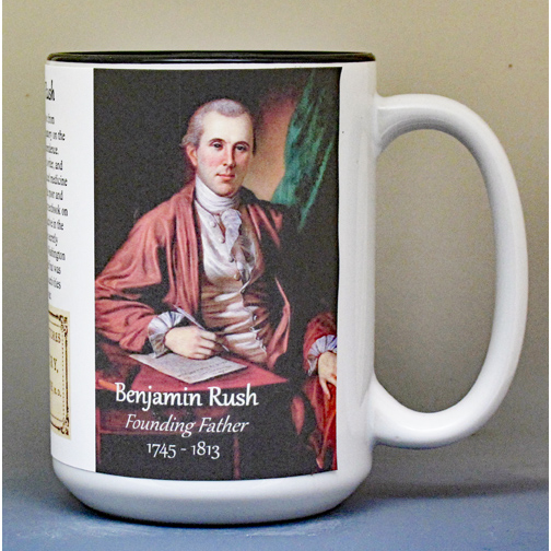 Dr. Benjamin Rush, American Revolutionary War biographical history mug.