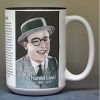 Harold Lloyd, silent film biographical history mug.
