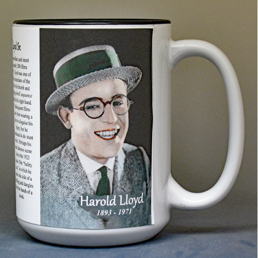 Harold Lloyd biographical history mug.