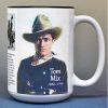 Tom Mix, silent film actor biographical history mug.