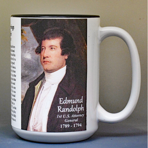 Edmund Randolph, founding father, biographical history mug.