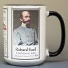 Richard Ewell, US Civil War Lieutenant General C.S.A. biographical history mug.