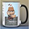 Peter Browne, Mayflower passenger biographical history mug.