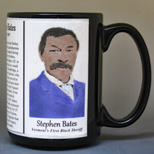Stephen Bates, Vergennes, Vermont Sheriff biographical history mug.