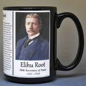 Elihu Root, US Secretary of State biographical history mug.