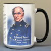 Edward Dickinson Baker, US Senator and Civil War Colonel biographical history mug.