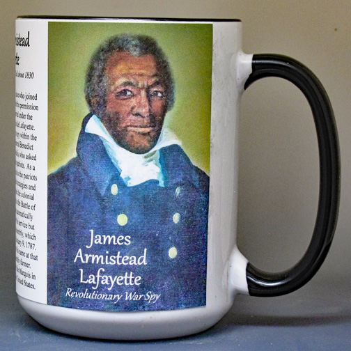 James Armistead Lafayette, Revolutionary War biographical history mug. 