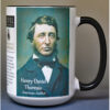 Henry David Thoreau, American Author biographical history mug.