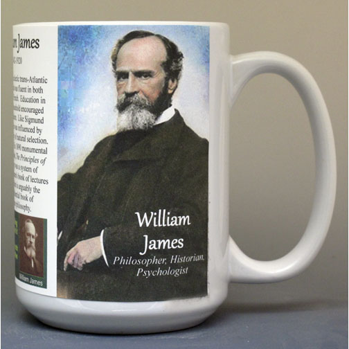 William James, American author and Father of American Psychology, history mug.