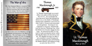 Thomas Macdonough, US Naval officer, War of 1812 biographical history mug tri-panel.