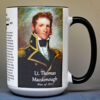 Thomas Macdonough, US Naval officer, War of 1812 biographical history mug.
