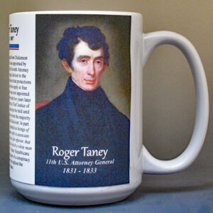Roger Taney, 11th US Attorney General biographical history mug.