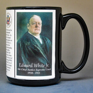 Edward White, 9th Chief Justice of the US Supreme Court biographical history mug.