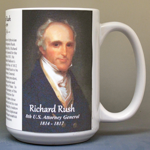 Richard Rush, 8th US Attorney General biographical history mug.