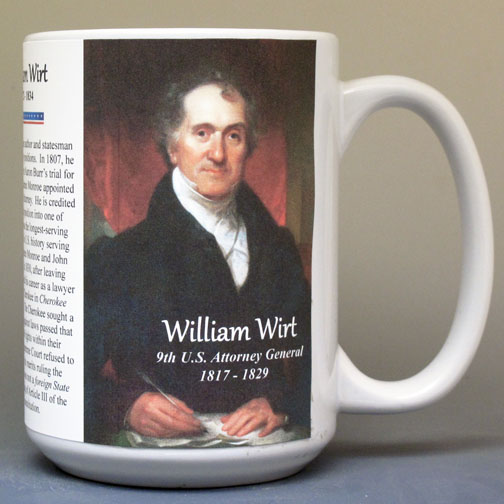 William Wirt, 9th US Attorney General biographical history mug.