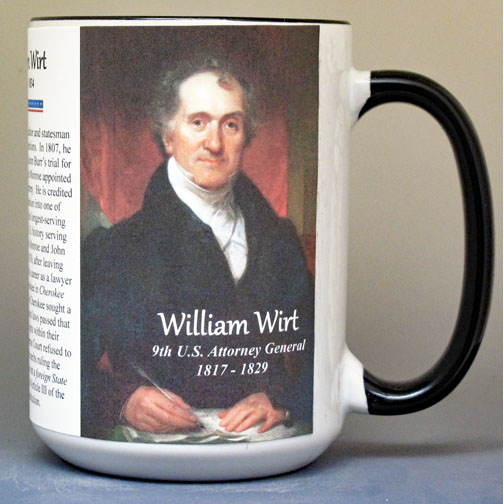 William Wirt, 9th US Attorney General biographical history mug. 