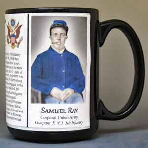 Samuel Ray, Union Army US Civil War biographical history mug.