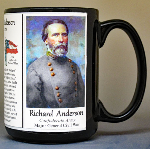 Richard Anderson, Confederate Army biographical history mug. 