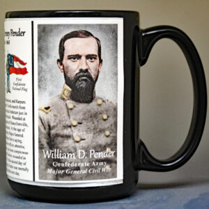 William Pender, Confederate Army, US Civil War biographical history mug.