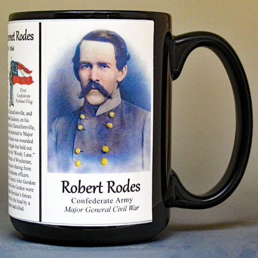 Robert Emmet Rodes, Confederate Army, US Civil War biographical history mug.