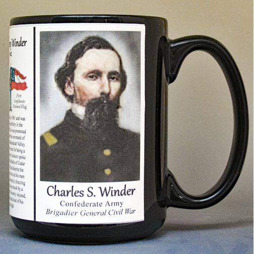 Charles Sidney Winder, Confederate Army biographical history mug. 