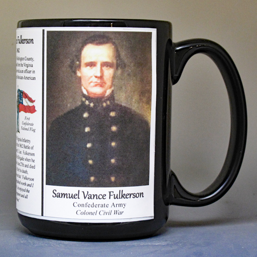 Samuel Vance Fulkerson, Confederate Army biographical history mug. 