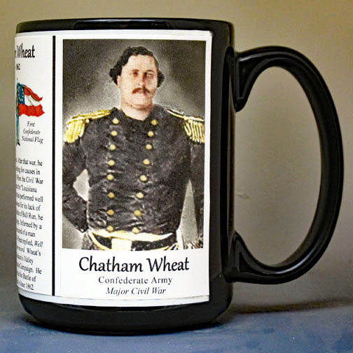 Chatham Roberdeau Wheat, Confederate Army, US Civil War biographical history mug.