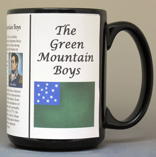 Green Mountain Boys biographical history mug.