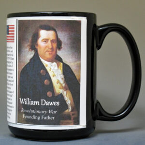 William Dawes, US Revolutionary War biographical history mug.