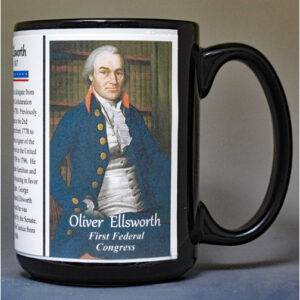 Oliver Ellsworth, First Federal Congress biographical history mug.