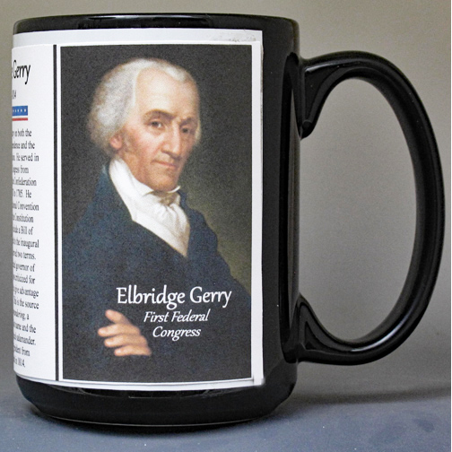 Elbridge Gerry, First Federal Congress biographical history mug.