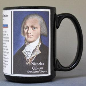 Nicholas Gilman, First Federal Congress biographical history mug.