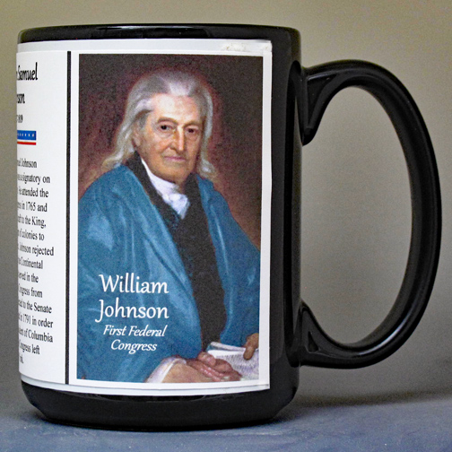 William Samuel Johnson, First Federal Congress biographical history mug.