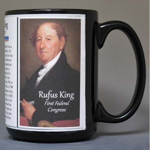 Rufus King, First Federal Congress biographical history mug.